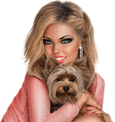 kvinna-hund-woman-dog-ansikte - png gratis
