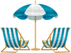 Kaz_Creations Beach Chairs and Umbrella Parasol - png ฟรี