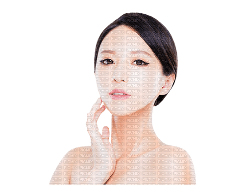 Korean woman face - фрее пнг
