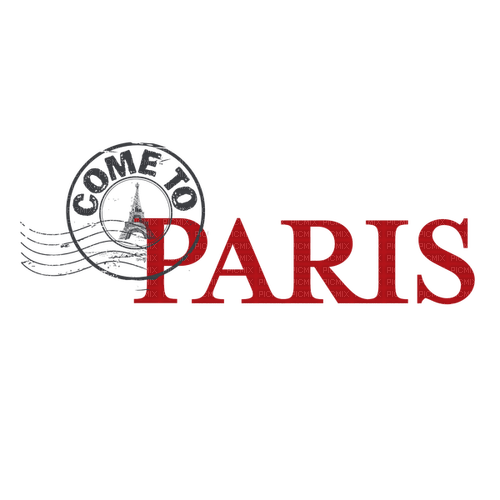 Come To Paris  Text Stamp - Bogusia - besplatni png