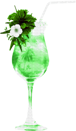 Cocktail.Flowers.Green - PNG gratuit