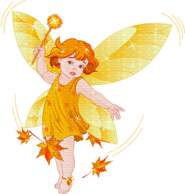 Kaz_Creations Cute Fairy Girl Autumn - PNG gratuit