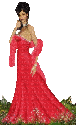 robe rouge - GIF animasi gratis