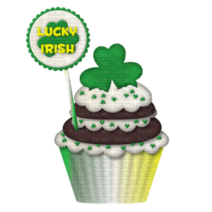 Kaz_Creations Deco St.Patricks Day Cupcake - PNG gratuit