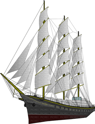 Ship White Brown Gray - Bogusia - Free PNG