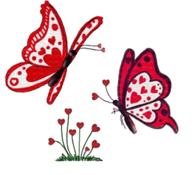 Kaz_Creations Butterflies Love Hearts Deco - PNG gratuit