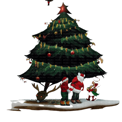 kikkapink christmas art tree watercolor - Free PNG