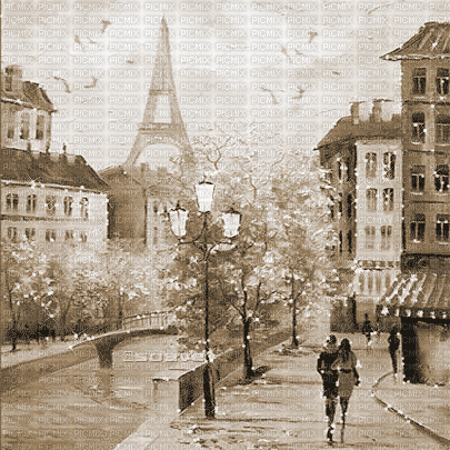 soave background  vintage city  paris sepia - GIF animé gratuit