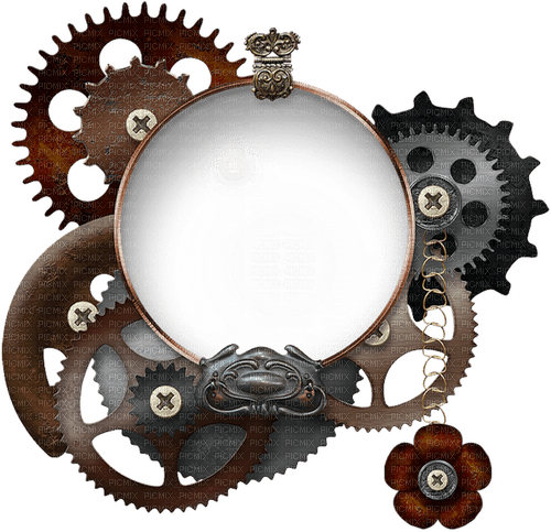 Steampunk.Cadre.Frame.Marco.Victoriabea - Free PNG