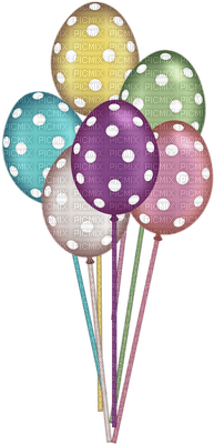 Kaz_Creations Balloons Birthday Party Occasion Colours - ücretsiz png