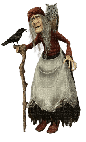 Una bruja anciana - PNG gratuit