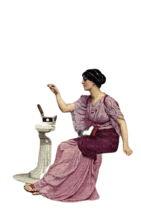 lady and box - kostenlos png