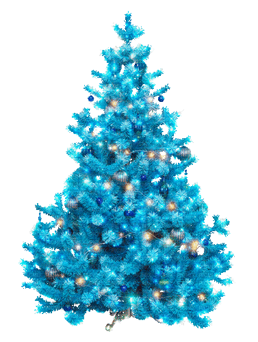 Blue Xmas Tree - 免费动画 GIF