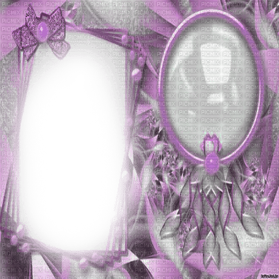 dolceluna spring  vintage scrap frame purple - 無料png