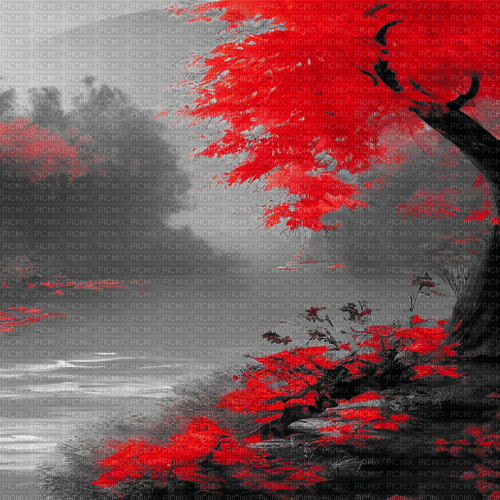 kikkapink autumn asian oriental background - δωρεάν png