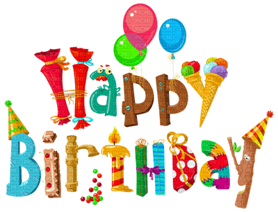 Kaz_Creations Logo Text Happy Birthday - png gratis