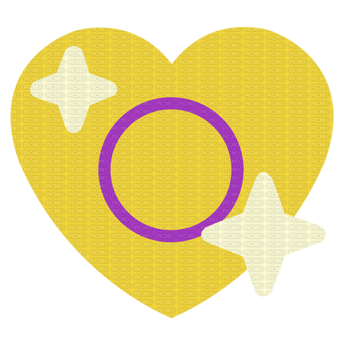 Intersex Pride emoji heart - бесплатно png