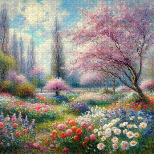 pastel landscape background - 免费PNG