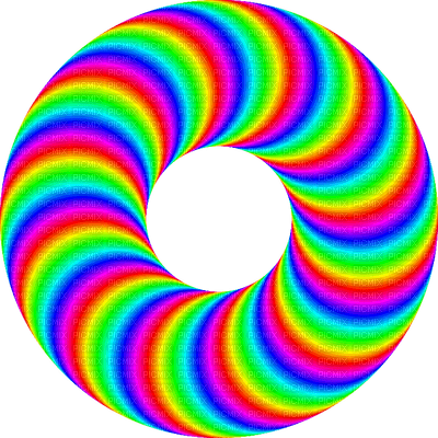 Kaz_Creations Circle Spiral Colours Frame - ilmainen png