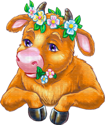 Y.A.M._New year cow - nemokama png