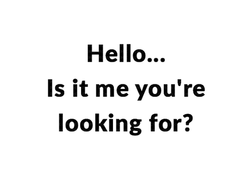 Hello.. Is it me you're looking for? - gratis png