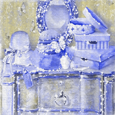 dolceluna blue brown vintage room gif glitter bg - Besplatni animirani GIF