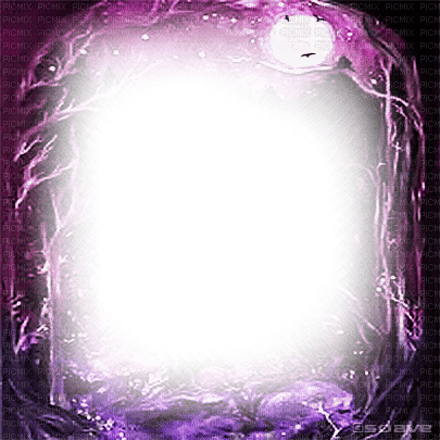 soave frame halloween gothic forest  moon tree - gratis png