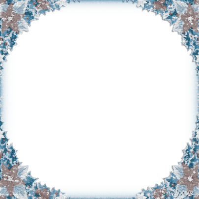 soave frame corner circle christmas flowers winter - png gratuito