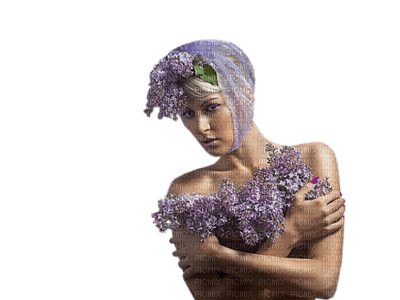 woman flowers bp - Free PNG