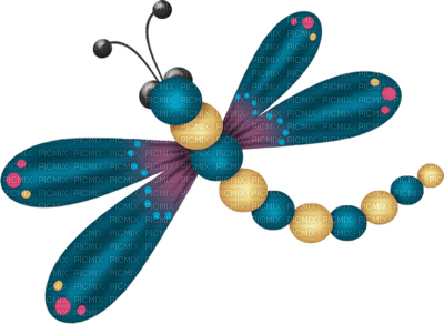 Kaz_Creations Deco Dragon Fly Insects  Colours - ilmainen png