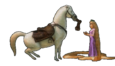 femme / cheval HD - Zdarma animovaný GIF