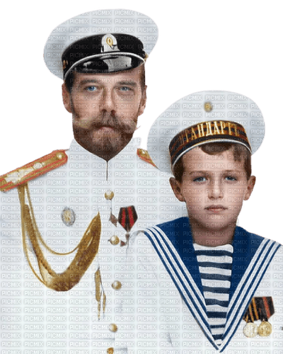 Nicolas II et Alexis Romanov - безплатен png