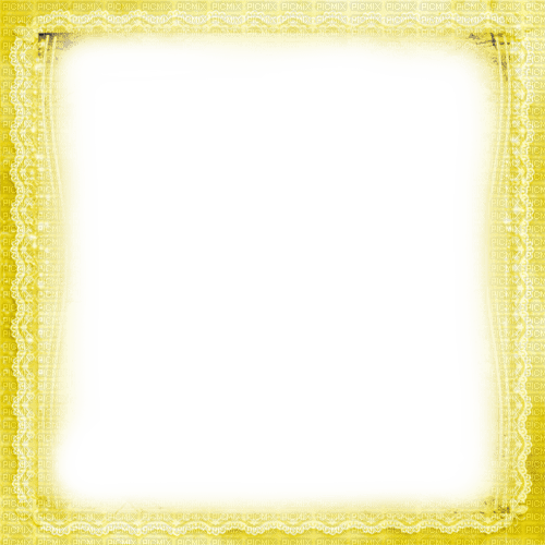 Yellow Lace Frame - By KittyKatLuv65 - besplatni png