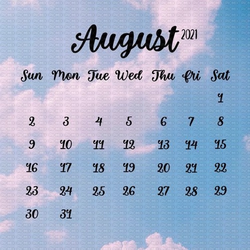 August 2021 - 免费PNG
