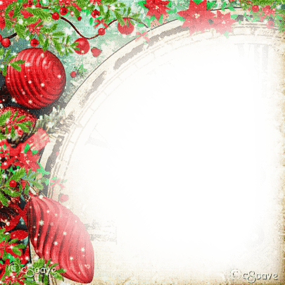 soave frame christmas new year ball branch - zdarma png