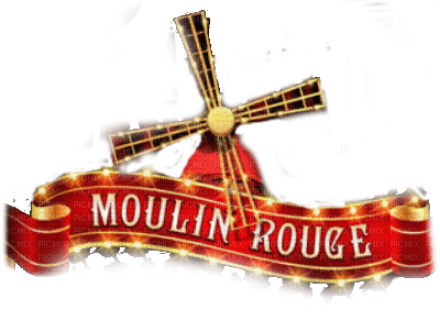 moulin rouge text  border deco - zadarmo png