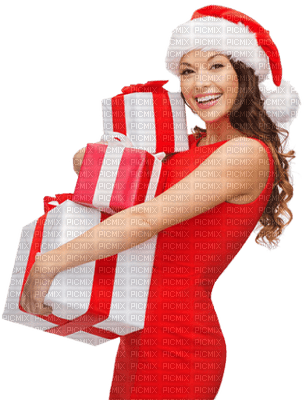 woman santa bp - PNG gratuit