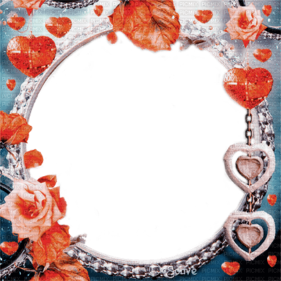 soave frame circle vintage leaves flowers rose - png gratuito