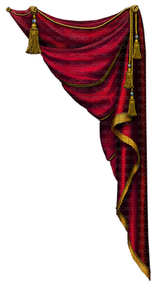 Kaz_Creations Deco Curtains Red - 免费PNG