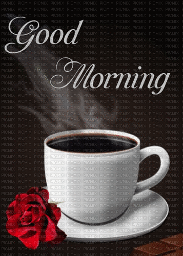 ani bg-kaffe-text-good morning - Ingyenes animált GIF