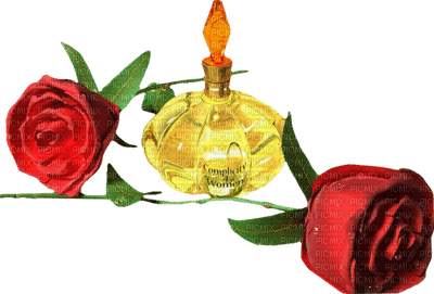 perfume Parfüm parfum flacon flower fleur deco tube rose red - ücretsiz png