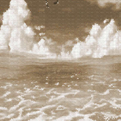 soave background summer clouds sea animated sepia - Darmowy animowany GIF