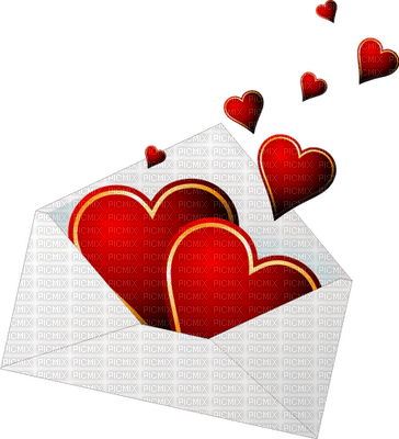 Kaz_Creations Deco Valentine's Day Heart Love Letter - 無料png