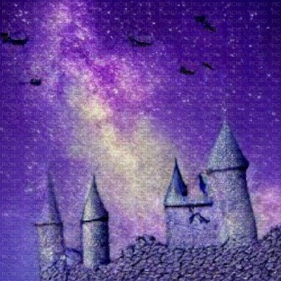 Purple Fantasy Castle Background - PNG gratuit