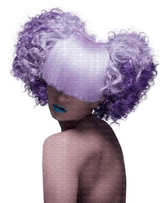 Kaz_Creations Woman Femme Purple Hair - zadarmo png