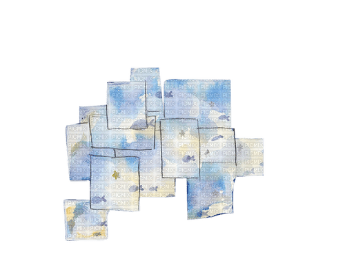 Blue fish geometry ♫{By iskra.filcheva}♫ - PNG gratuit