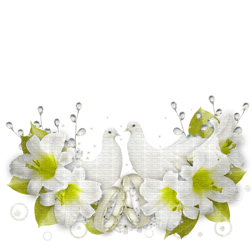 doves and lilies - ücretsiz png