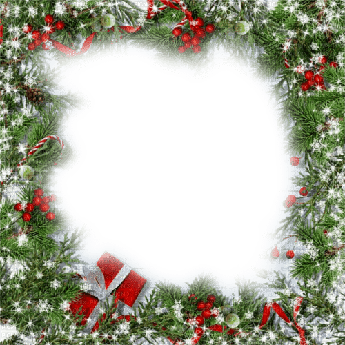 Christmas.Frame.Red.Green - KittyKatLuv65 - Free PNG