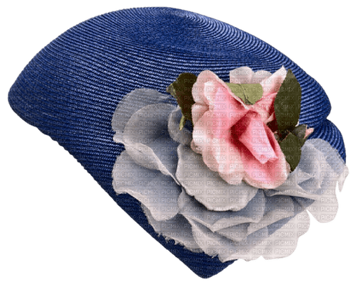 Chapeau, bleu, deko, fleur, Pelageya