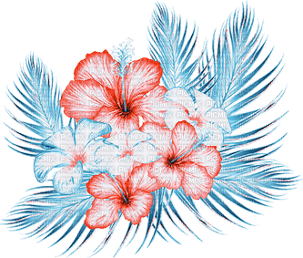 soave deco summer tropical branch flowers - безплатен png